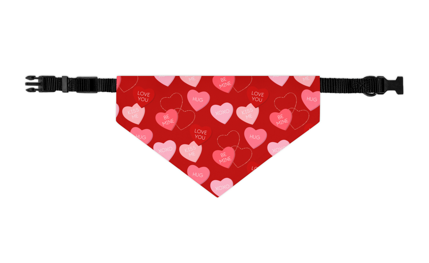 Candy Hearts Valentine Dog Bandana