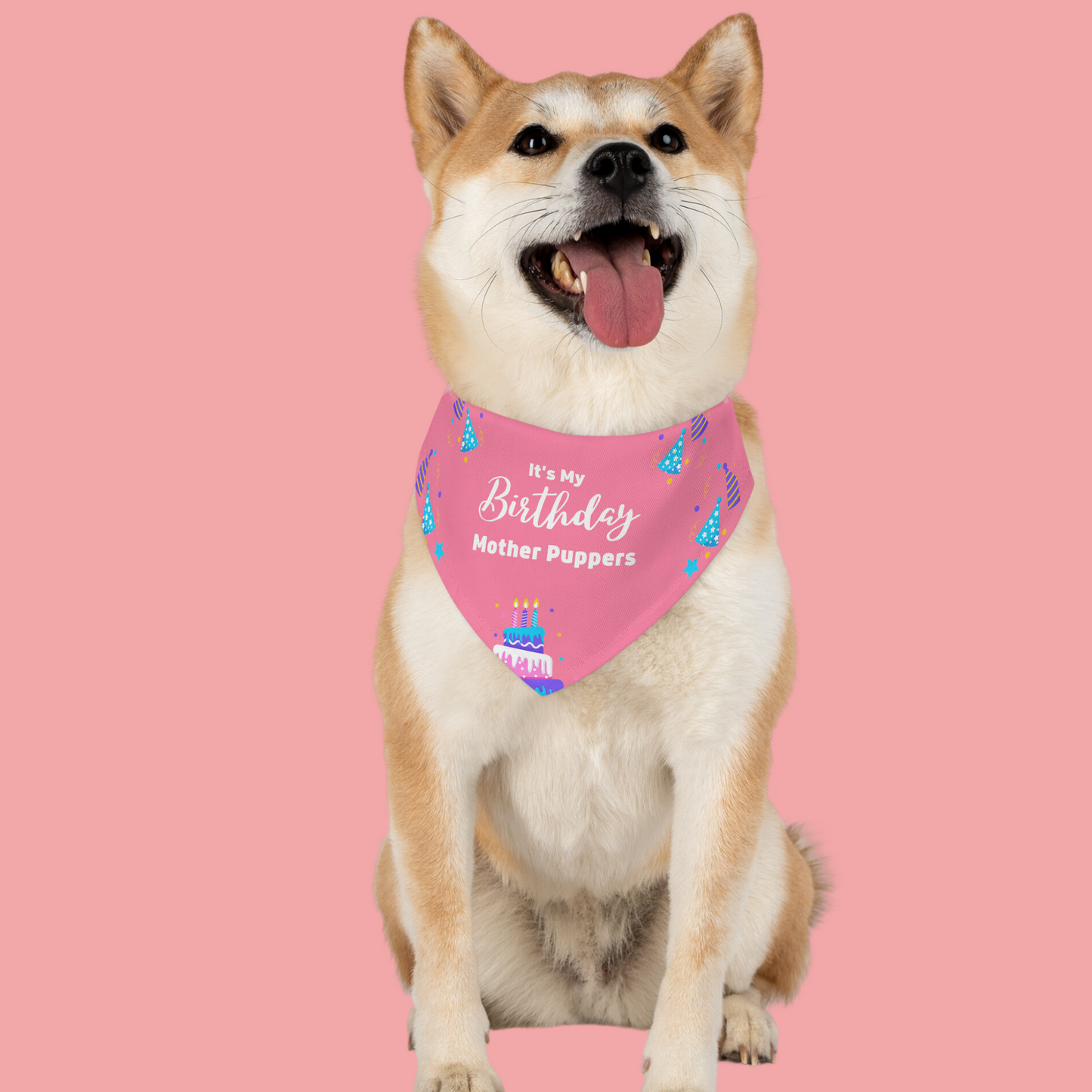 It's My Birthday Mother Puppers Dog Bandana Collar